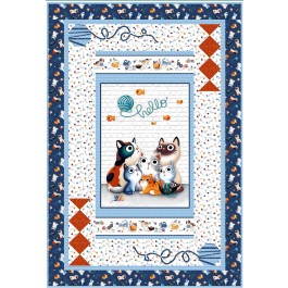 Purrfectly Precious Quilt by Natalie Crabtree /43"x63" 