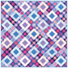 Fairy Frost Twilight Sky Quilt by Heidi Pridemore /62.5"x62.5"