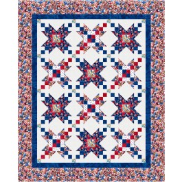 Parade Quilt feat. Red, White & Beautiful by Project House 360 - free pattern available February 2027