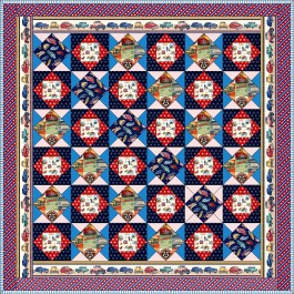 Route Fest Large Throw Quilt feat. Route 66 by Daisi Toegel 