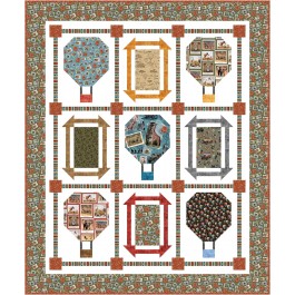 Birds Eye View Safari by Natalie Crabtree /59"x71"-free pattern available in August, 2023