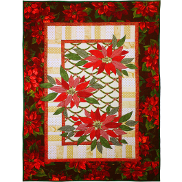 Scarlet Poinsettias Quilt by Marinda Stewart
