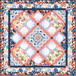 Treasures of the Sea quilt feat. Seaing by Marsha Evans Moore 