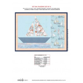 Set Sails placemat coastal living by Karen Bialik Kitting guide 