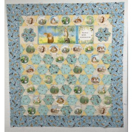 Sew Many Hexies honey bunny Quilt by Penni Domikis	