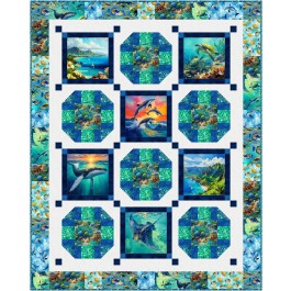 Waterscape Quilt feat. Spirit of the Isles by Project House 360 - free pattern available September 2026