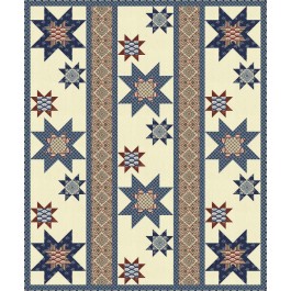 Star Spangled by Heidi Pridemore - 69"x83" featuring Suzette Collection