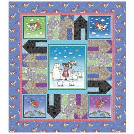 Climate Hero - Stop Climate Change Quilt by Cabin Quilts  52"x58"