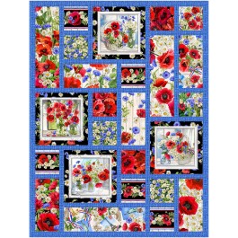 Summer Tiles summer wildflowers Ladeebug Design quilt
