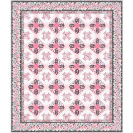bella rosa -pink quilt by project house 360 65"x77"