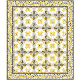 bella rosa -yellow quilt by project house 360 65"x77"