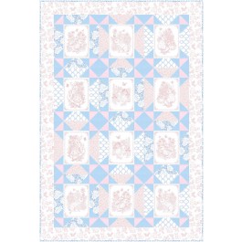 Block Talk Stars Quilt feat Sweet little bunny by Swirly Girls Design