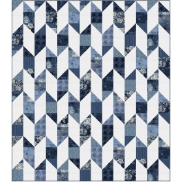 BOARD AND BATTEN BY MEADOW MIST DESIGNS QUILT FEAT. TRUE BLUE