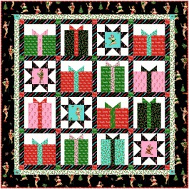 Naughty or Nice Quilt by Marsha Evans Moore 48"x48"