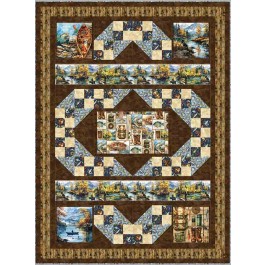 Fishing Trails Quilt feat. The Fisherman's Trail by Pine Tree Country Quilts