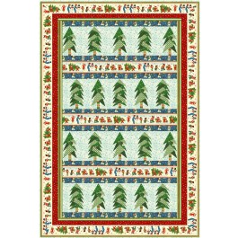 Lovely Woods - Vintage Christmas Quilt by Tamarinis 20"x39"