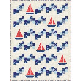 Sailing School- Vitamin Sea Quilt by Canuck Quilter Designs /50.5"x67"