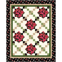 Elle's Flower Garden what's Poppin? Quilt by Brenda Plaster /36.5"x45.5"