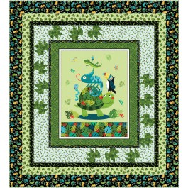 In the Leafy Treetops Wild Party Quilt by The Fabric Addict /69"x76"