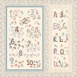 Tummy Time Mint Quilt feat. Woodland ABC & 123 by Project House 360- free pattern available October 2026