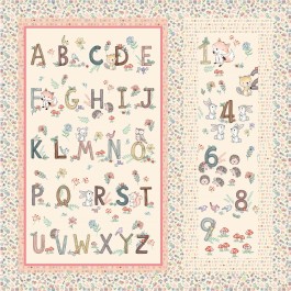 Tummy Time Peach Quilt feat. Woodland ABC & 123 by Project House 360- free pattern available October 2026