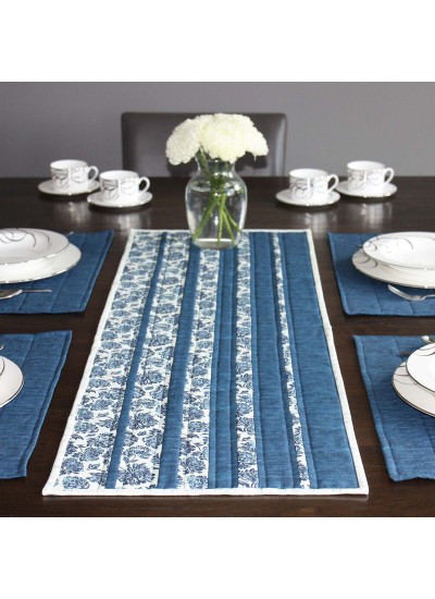 Blue Jean Baby TABLE RUNNER AND PLACEMATS by Tamara Joy