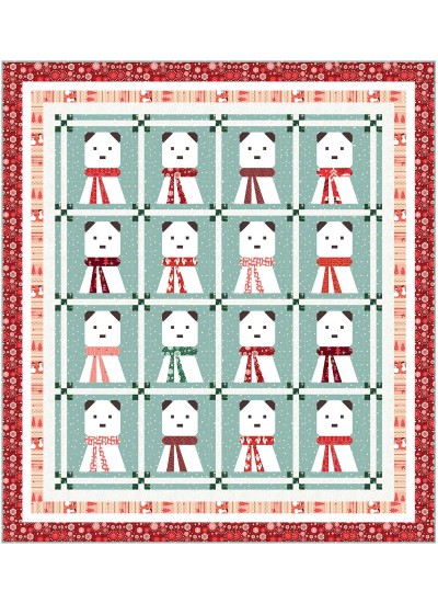 A Beary Christmas Quilt by Wendy Sheppard / 72.5"x80.5" 