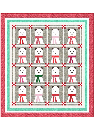 MINKY A Beary Christmas Quilt by Wendy Sheppard / 72.5"x80.5"