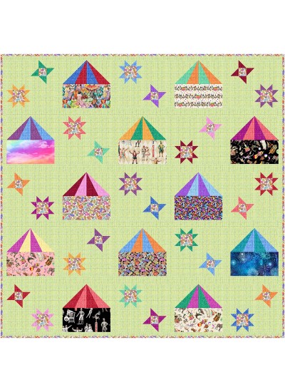 Circus Tents Quilt feat. A Night at the Circus By Natalie Crabtree 