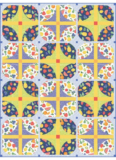 Courtyard - A Bushel and a Peck quilt by everyday stitches -64"x85"
