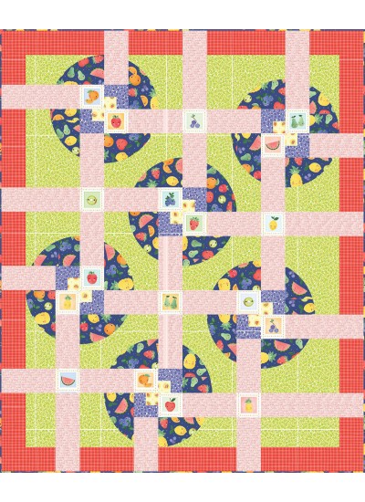 Spin Class A Bushel and a Peck Quilt by Everyday stitches - 67"x81"