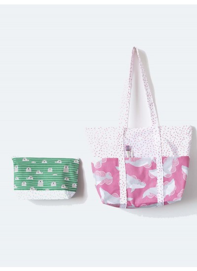 Acadia Zipper Pouch and Tote Bag