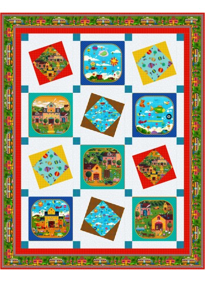 Flight Plan Quilt feat. Acme Flying School by Project House 360 - free pattern available November 2026