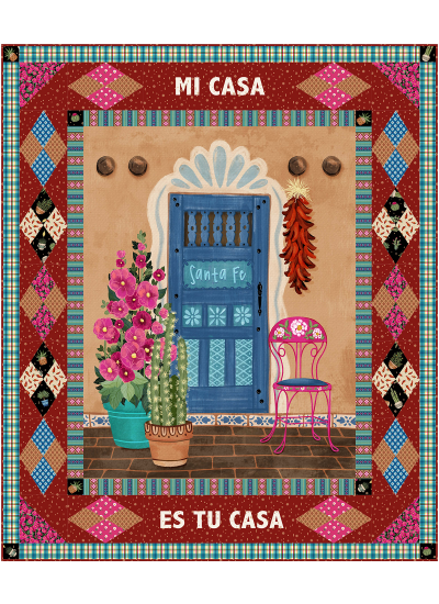 Mi Casa Adobe Canyon Quilt y Marsha Evans Moore  /54.5"x64.5"