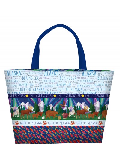 Moose track Tote feat. Alaska The Last Frontier by The Whimsical Workshop