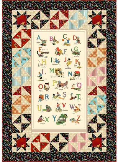 Alphabet Soup Quilt by Charismas Corner /48"x68"
