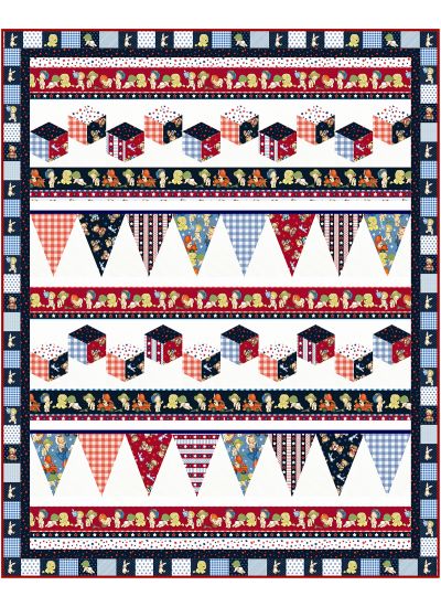Playtime USA Quilt feat. Americana Baby by Marsha Evans 