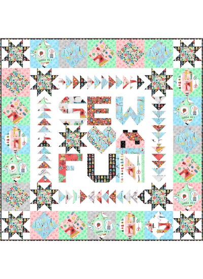sew fun - A Stitch in Time Quilt by charisma horton 42"x42"