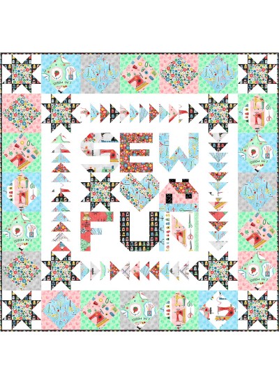 sew fun - A Stitch in Time Quilt by charisma horton 42"x42"