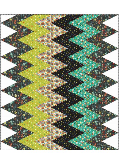 Atomic Chevron Quilt by Heidi Pridemore   /56"x64" 