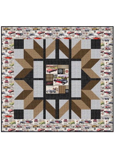 Car Club Quilt by Penni Domikis 57"x57"