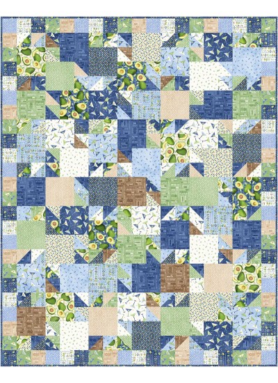 Lucky 21 Avo great Day Quilt by Swirly Girls Design  /57"x72"