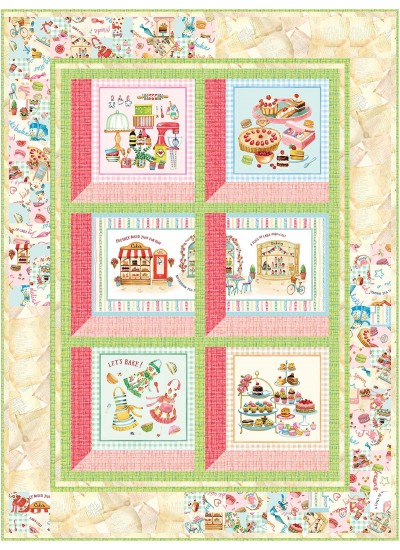 Outlook Bake - baked with Love Quilt by Ladeebug Design /38"x51"