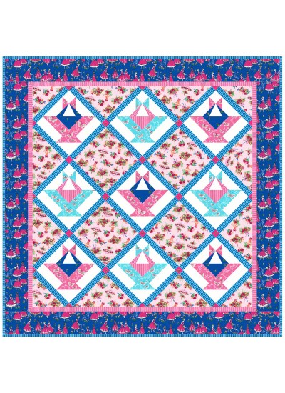 Baskets of Flowers Quilt by Marsha Moore /60"x60"