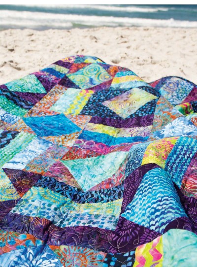 Diamonds at Sea Batik Quilt