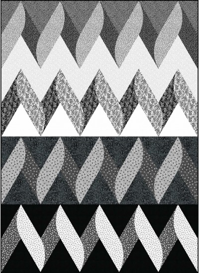 Zigs Quilt feat. Berry Noir by Everyday Stitches