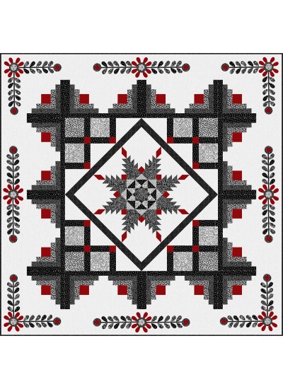 Eclipse Quilt feat. Berry Noir by Project House 360 - free pattern available October, 2025