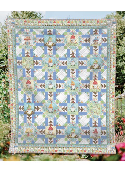 Gnome Mobile Better Gnomes and Gardens Quilt by Project House 360 / 57"x69"