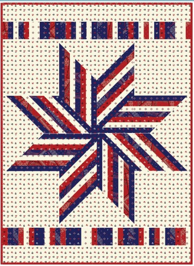Big Star Pop Quilt by Hunter's Design Studio / 54" x 74"