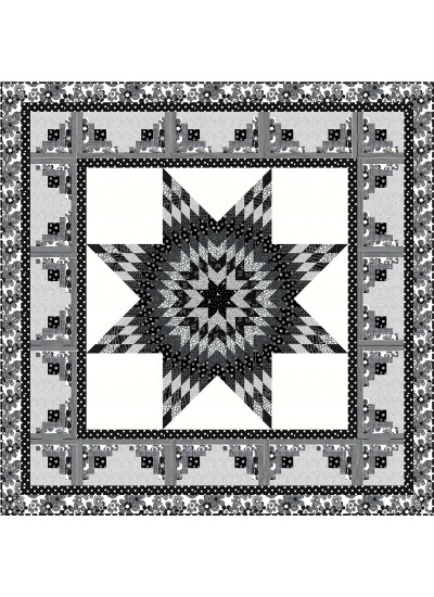 Black Hole Quilt by Project House 360 black and white